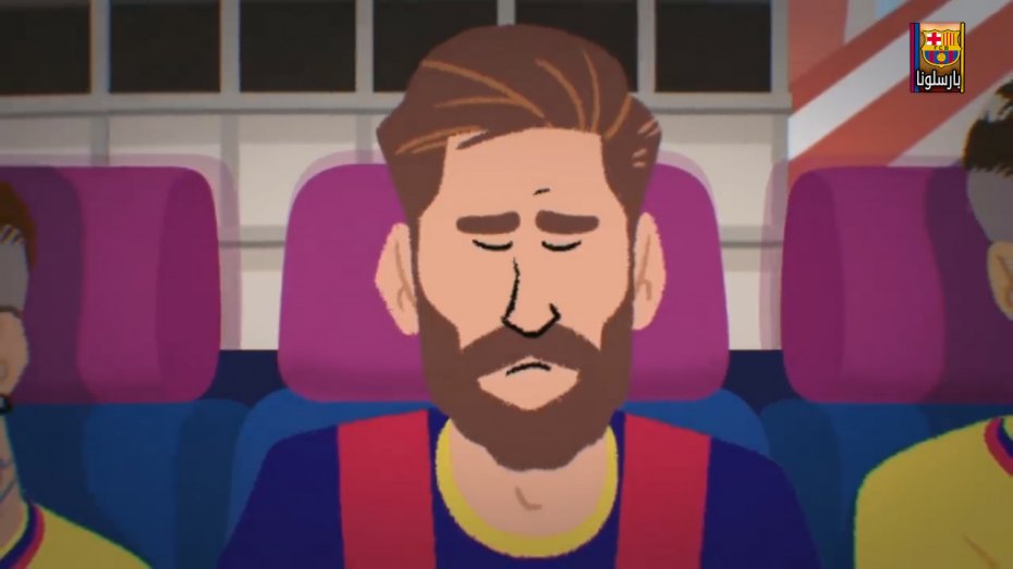 انیمیشن جالب از ناکامی مسی در لیگ قهرمانان اروپا
