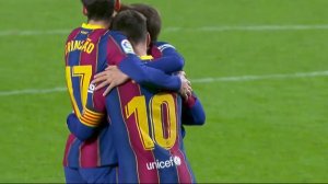 دبل مسی و گل چهارم بارسلونا برابر اوئسکا
