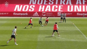 تمرینات تیم ملی اسپانیا پیش از دیدار با گرجستان