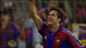 گل قهرمانی بارسلونا در کوپا دل ری توسط لوئیس فیگو