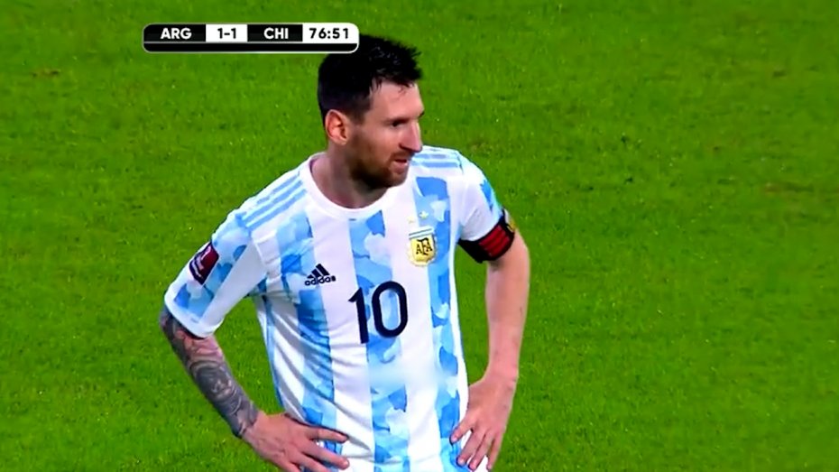 عملکرد لیونل مسی در دیدار آرژانتین مقابل شیلی