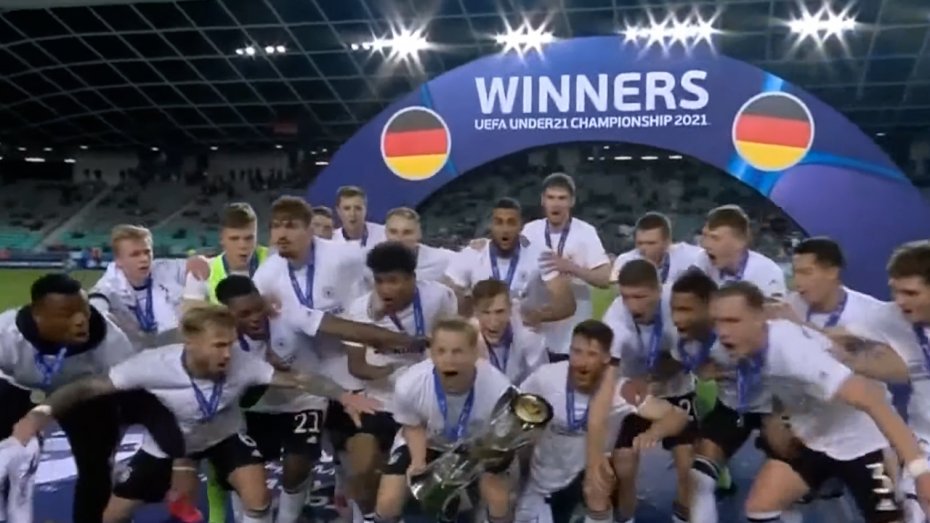 جشن قهرمانی آلمان در یورو زیر 21 ساله ها 2021