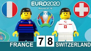 شبیه سازی دیدار فرانسه و سوئیس در یورو 2020 با لگو