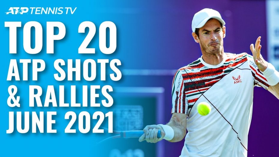 20 ضربه و رالی برتر مسابقات تنیس در ژوئن 2021