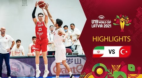 خلاصه بسکتبال ایران  - ترکیه (جام جهانی زیر 19 سال)