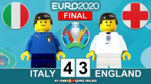 شبیه سازی دیدار انگلیس و ایتالیا در یورو 2020 با لگو