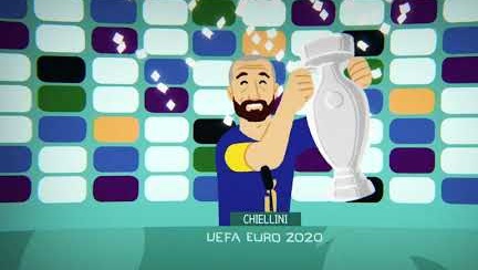 انیمیشن دست به دست شدن جام یورو 2020