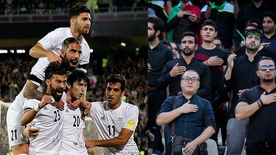 برد ایران مقابل کره جنوبی با حضور عزاداران حسینی