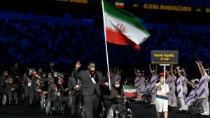 رژه کاروان ایران در مراسم افتتاحیه پارالمپیک توکیو