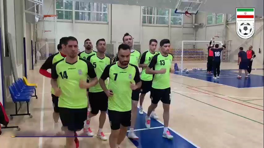 لحظاتی از تمرین تیم ملی فوتسال در لیتوانی