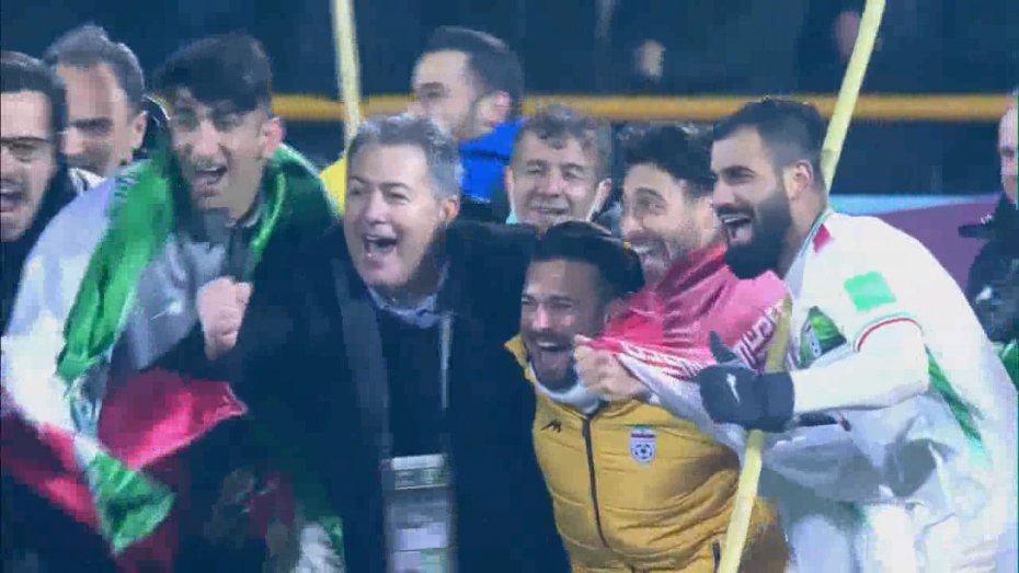 لحظه صعود تیم ملی به جام جهانی و شادی بازیکنان