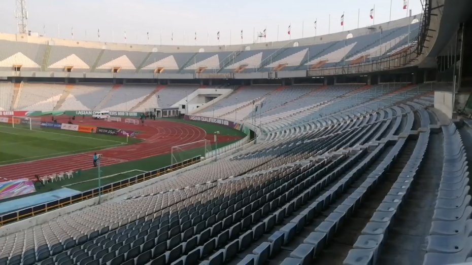 وضعیت ورزشگاه آزادی در کمتر از دو ساعت تا آغاز دیدار ایران و امارات
