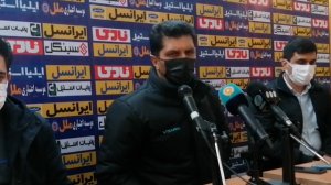 نشست خبری مجتبی حسینی بعد از بازی مقابل هوادار