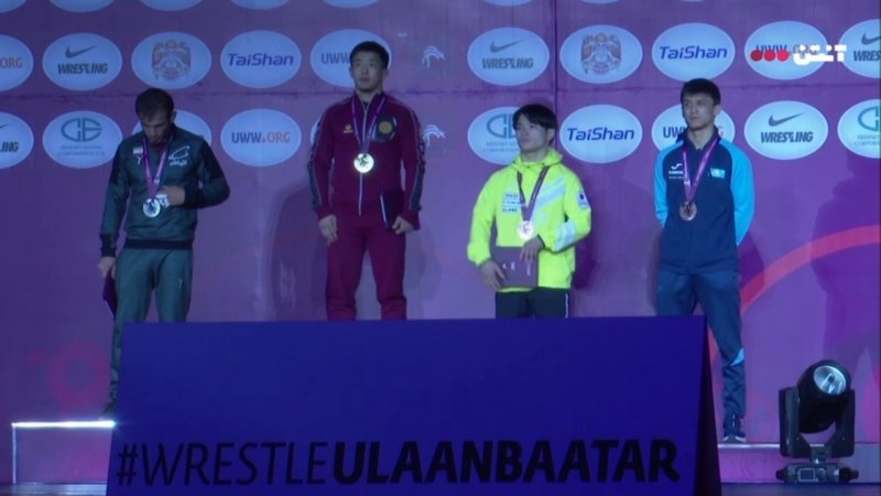 مراسم اهدا مدال نقره محسن نژاد (کشتی فرنگی آسیا 2022)