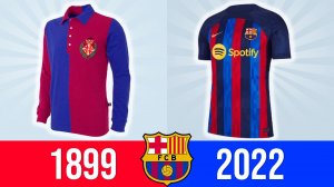 مروری بر لباسهای بارسلونا از 1899 تا 2022