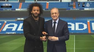 اهدای نشان افتخار باشگاه رئال مادرید به مارسلو