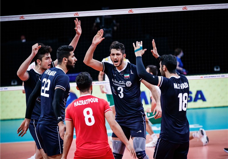 جدال سخت والیبال ایران مقابل ایتالیا صدر نشین