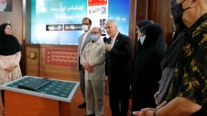 لحظه افتتاح کانال رادیویی ورزش بانوان با حضور وزیر ورزش