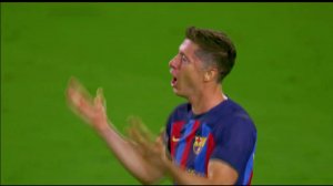 گل دوم بارسلونا به ویارئال توسط لواندوفسکی
