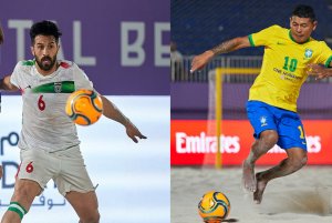 بررسی تیم ملی فوتبال ساحلی ایران و برزیل در ادوار مختلف