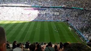 لحظه اعلام پنالتی برای آرژانتین و اولین گل مسی