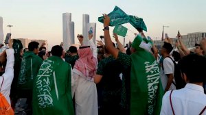 رقص و پایکوبی عربستانی ها بعد از پایان بازی مقابل آرژانتین
