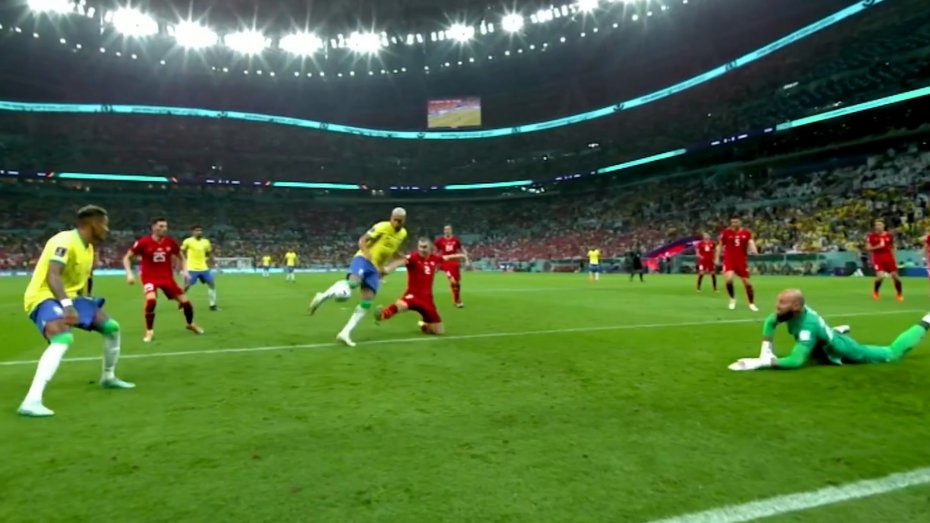 گل اول برزیل به صربستان توسط ریچارلیسون