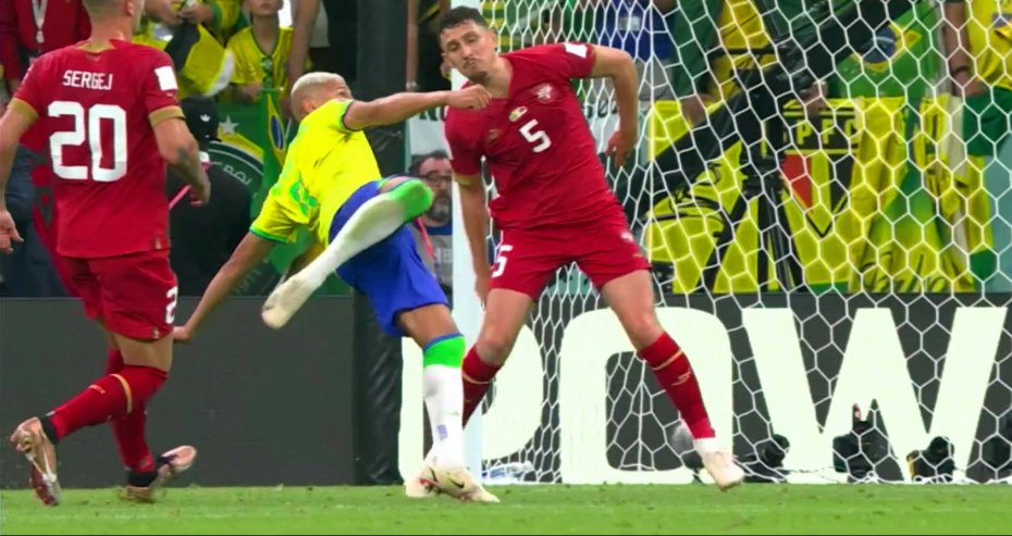 گل دوم برزیل به صربستان (ضربه تماشایی ریچارلیسون)