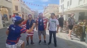 ارسالی از قطر: کری هواداران ایرانی و آمریکایی در دوحه