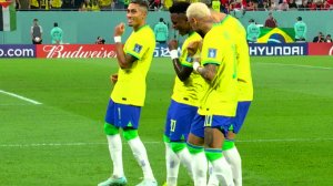 گل اول برزیل به کره جنوبی توسط وینسیوس