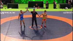 پیروزی عموزاد در وزن 65 kg مقابل حریف آمریکایی