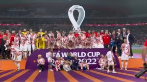 مراسم اهدای مدال به تیم کرواسی در جام جهانی 2022