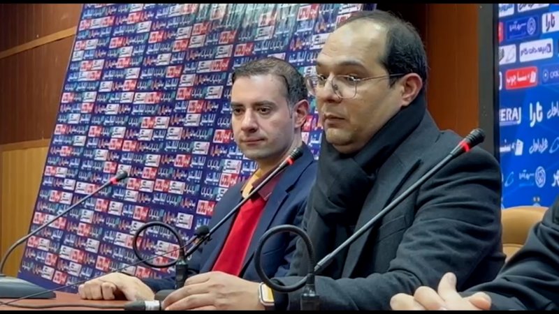 نشست خبری ربیعی پس از دیدار مقابل استقلال