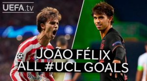 تمام گل‌های ژائو فلیکس در تاریخ  لیگ قهرمانان اروپا
