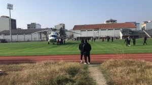جنجال حضور دو هلی‌کوپتر در ورزشگاه آستارا