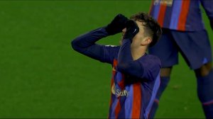 گل اول بارسلونا توسط پدری برابر ختافه