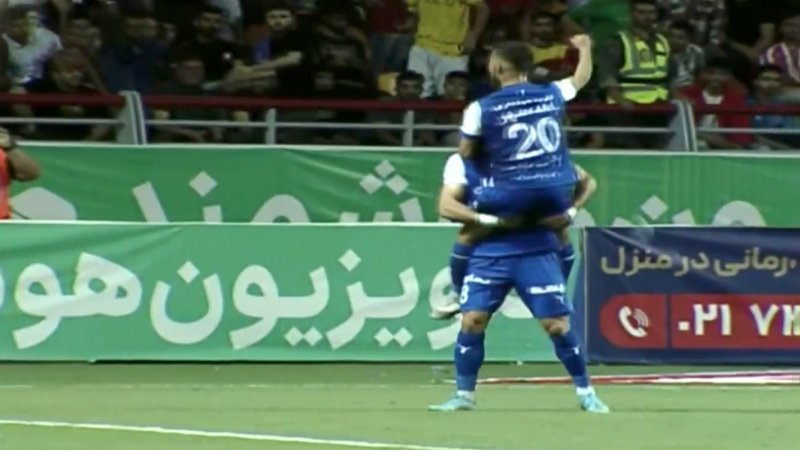 گل دوم استقلال به فولاد توسط قایدی