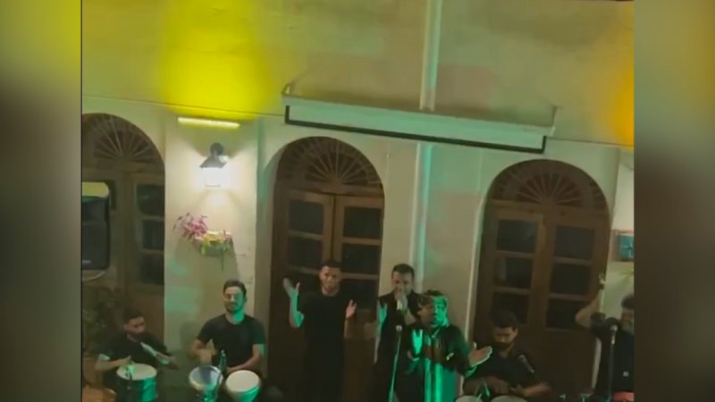 مهدی قایدی در مراسم سنتی خیام‌خوانی بوشهر