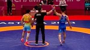 پیروزی امین کاویانی‌نژاد مقابل حریف قزاق در وزن 77kg