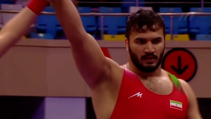 برد مهدی بالی مقابل حریفی از چین در وزن 97kg