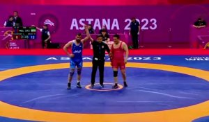 پیروزی گلیج در وزن 97kg مقابل حریف مغولستانی