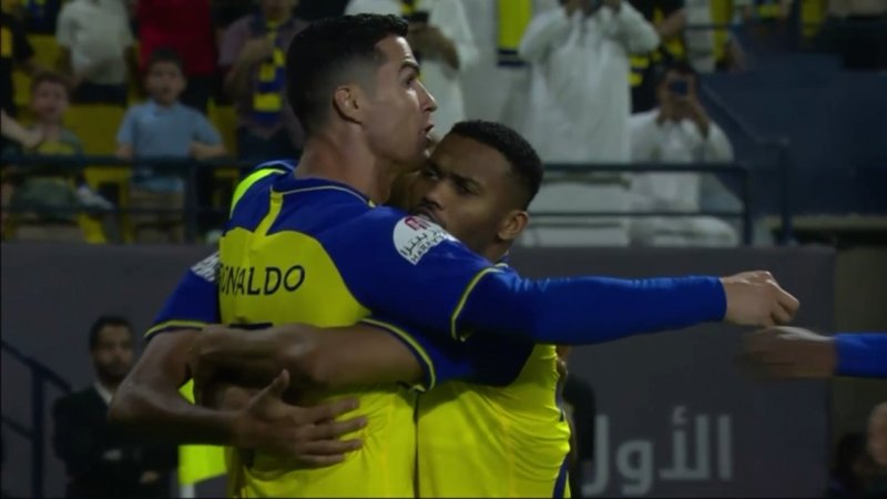 گل اول النصر به الرائد توسط رونالدو