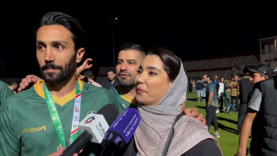 صحبت‌های خانوادگی نعمتی و احمدی در جشن قهرمانی