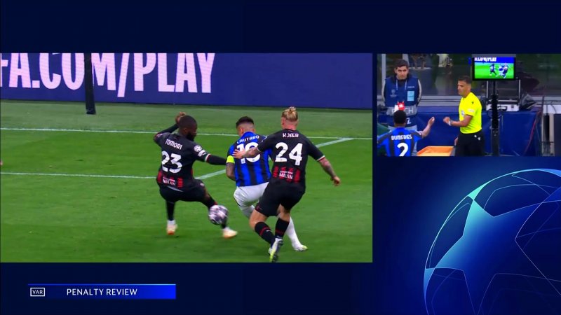 رد شدن پنالتی اینتر برابر میلان توسط VAR