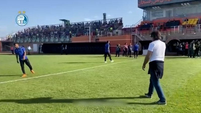 بازدید ساپینتو از وضعیت چمن ورزشگاه