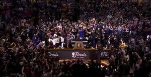 مراسم اهدای جام قهرمانی NBA به دنور ناگتس 