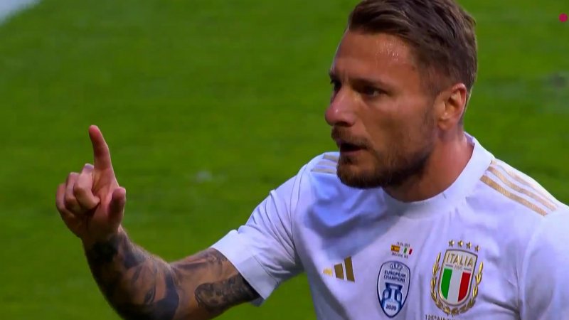 گل اول ایتالیا به اسپانیا توسط ایموبیله