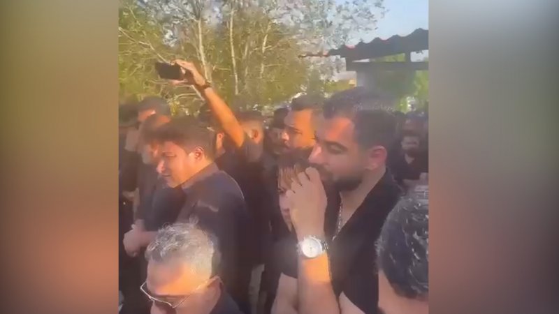 حضور کنعانی زادگان در مراسم خاکسپاری عجمی‌پور