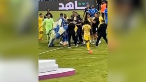 درگیری شدید بعد از دیدار الهلال و النصر بین بازیکنان
