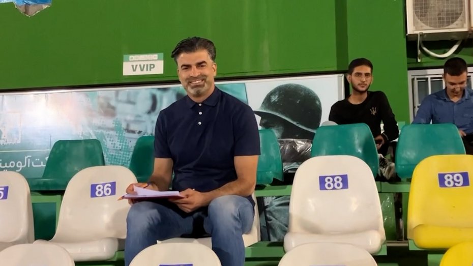 حضور رحمان رضايي در ورزشگاه امام خميني شهر اراك